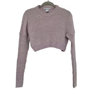 Urban Outfitters Knit Cropped Sweater Light Purple Size Small